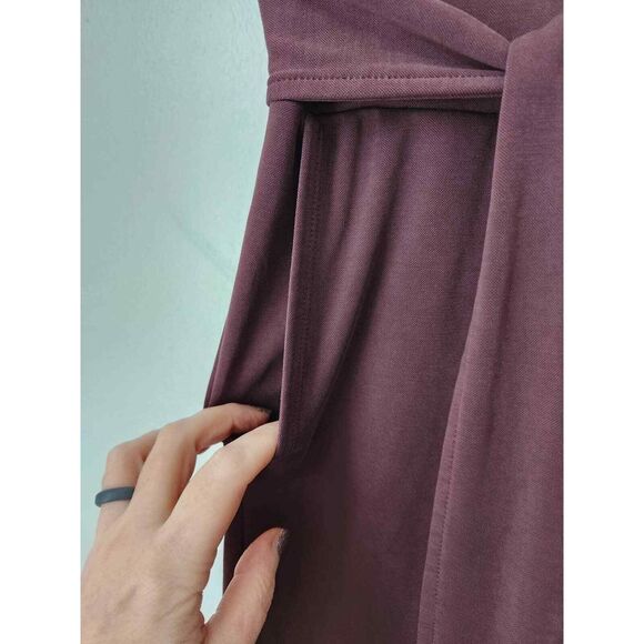 Fabletics Pants Chris Washed Tricot Trousers Flare Leg Bow Belt Size XXS - Picture 6 of 7